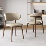 PU Wood And Leather Dining Chair Antique Wooden Restaurant Chairs