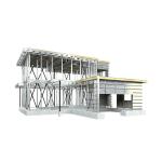 Prefab House Home Building Steel Structure Glass with Roofing Single Steel Sheet