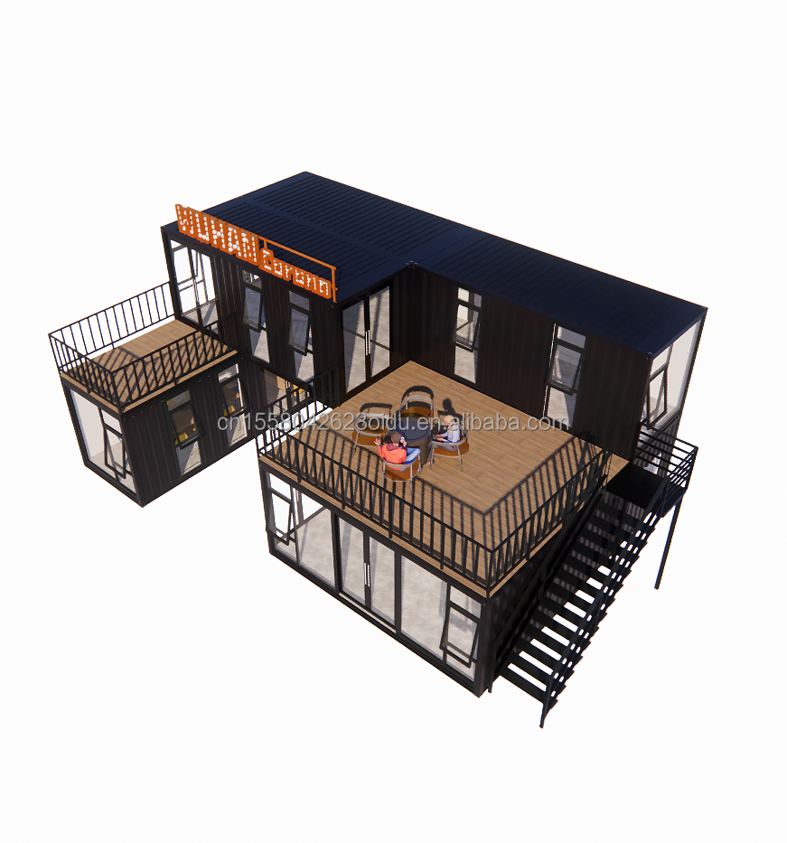 20ft or 40ft Container Houses Custom Made Bar Cafe Hotel Restaurant Store Shipping Container Coffee Shop Container Shop Kiosk