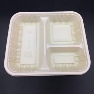Quality 3 Compartment Plastic Packaging Box Food Tray Take Away Salad Food Container Tray Plastic Disposable Food Container wholesale
