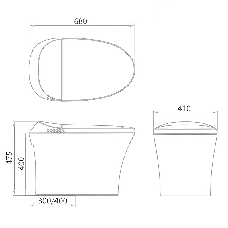 5L Auto Sensor Open Modern Smart Toilet Seat Heat Intelligent Toilet Bathroom