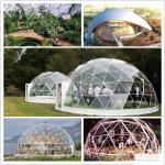100 % Waterproof Outdoor Geodesic Dome Greenhouse 100-130 Km/H
