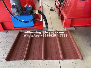 Quality Precise Customizable Roofing Sheet Roll Forming Machine Hydraulic Cutting wholesale