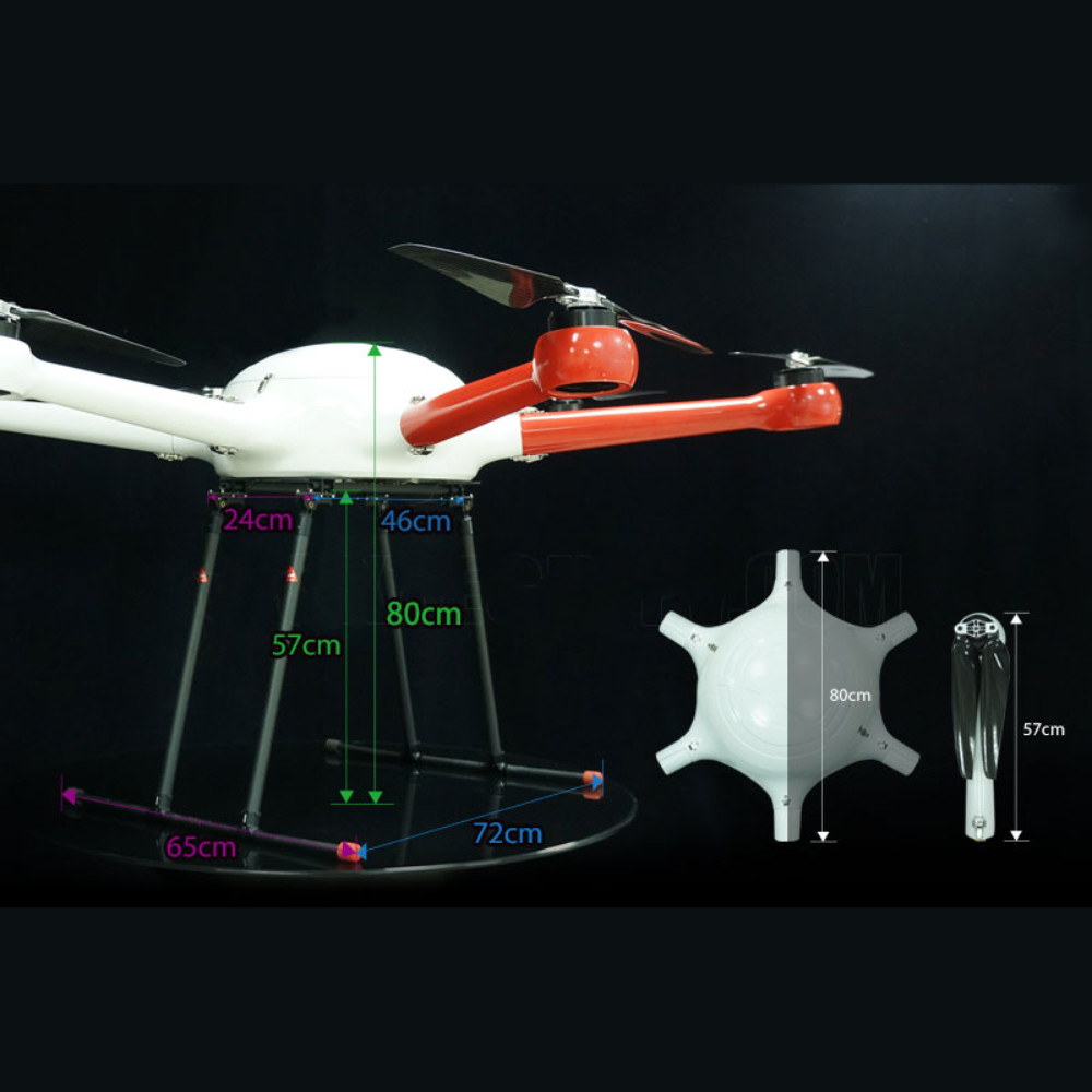 Lightweight Police Surveillance Security UAV Six Axis 6 Rotor 45 Minutes HX160MP