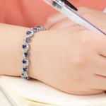 Platinum Plated Clear Cubic Zirconia Tennis Bracelet for Women Jewelry