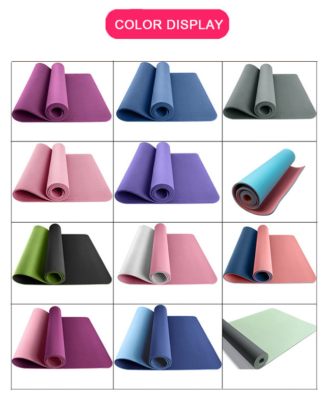 6mm Exercise Pilates Yoga Workout Mats PVC 173CM Anti Slip Workout Mat.