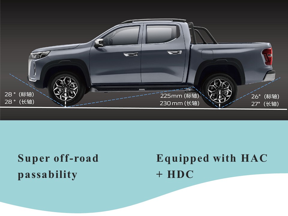 2023 CHANGAN LANTUO 2.0T 6MT Manual 2WD diesel fuel Elite flat case with Manual Copilot Seat Adjustment