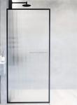 Bathroom French Door Style Solid Structure Reeded Moru Tempered Glass Shower