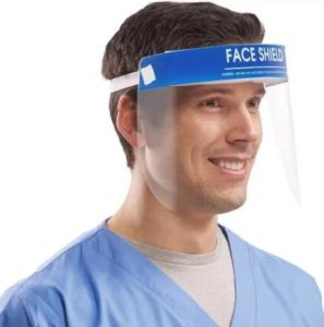 Quality Full Head Mounted Safety Visor Face Shield Customized Logo 230*300*0.2mm wholesale