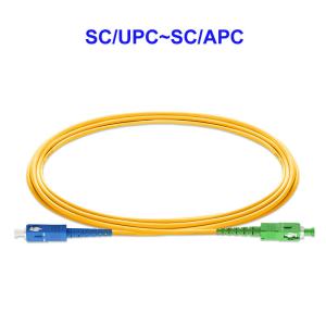 Quality SC UPC SC APC Fiber Optic Cable Single Mode Single Core With Connector wholesale