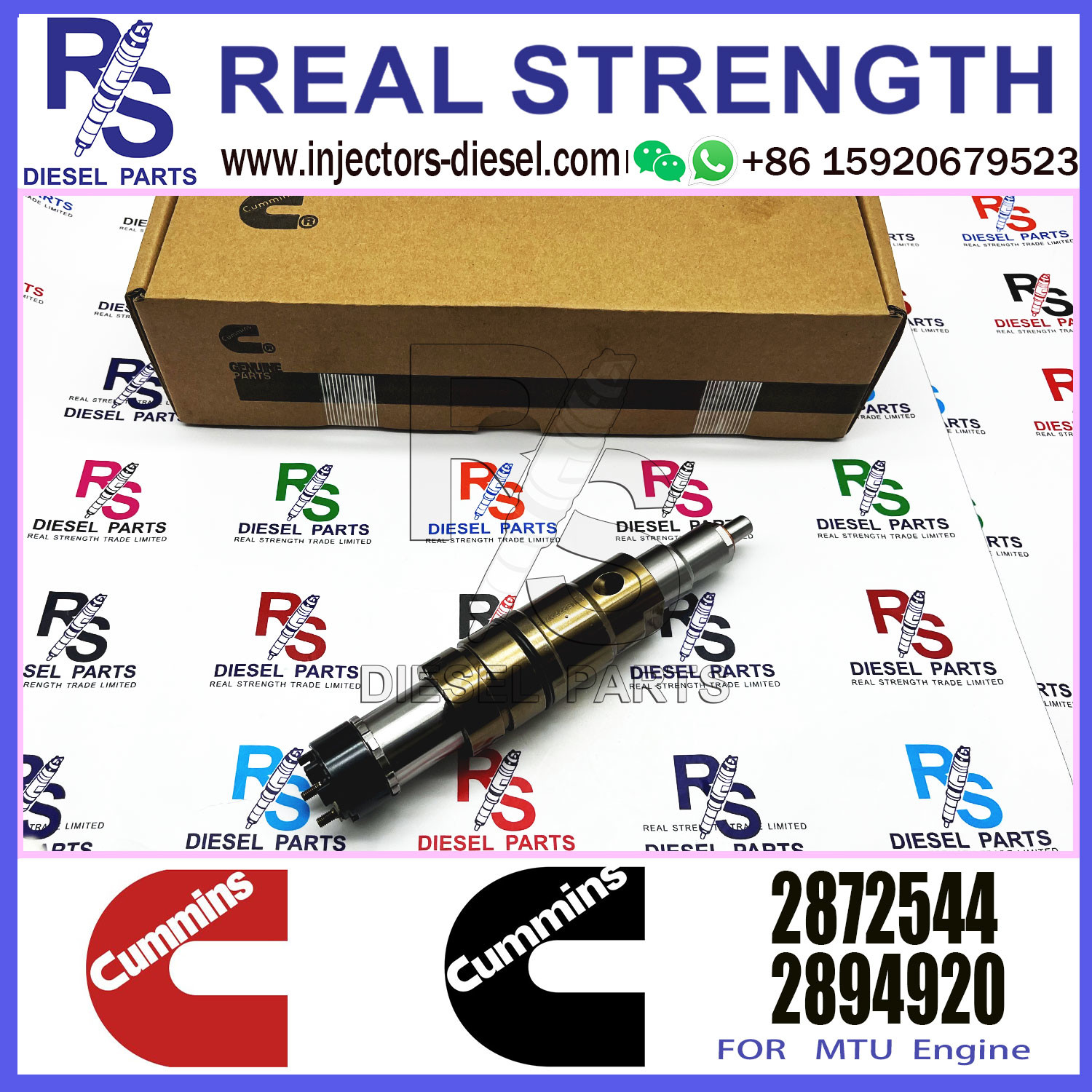 Common Rail Diesel Engine Fuel Injector 2031835 1933613 2872544