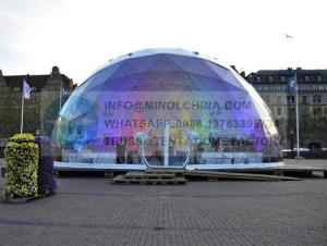 Quality 850gsm PVC fabric Geodesic Heat Proof Event Dome Tent 20m Diameter wholesale