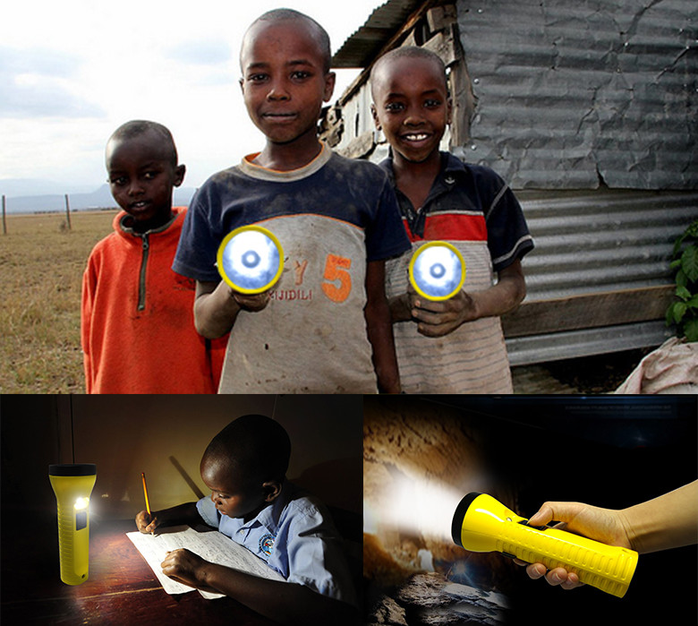 Rechargeable LED Emergency Flashlight , Solar Power LED Torch Flashlight