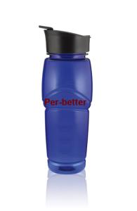 Quality blue color 600ml water bottle with smooth lid wholesale