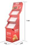 4C Cardboard Shelf Display Floor Stands Matte Lamination
