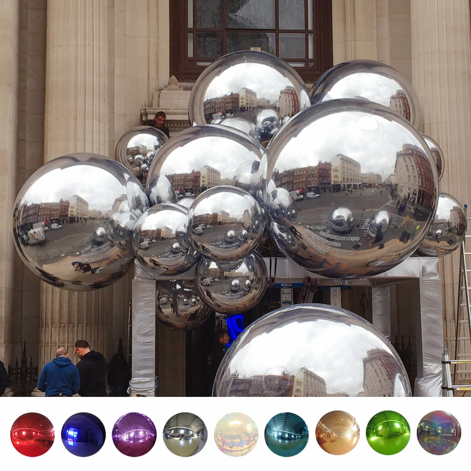 100CM Colorful PVC Inflatable Mirror Ball For Party Decoration And Event