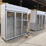 Air Cooling 650W 3 Door Upright Glass Door Chiller