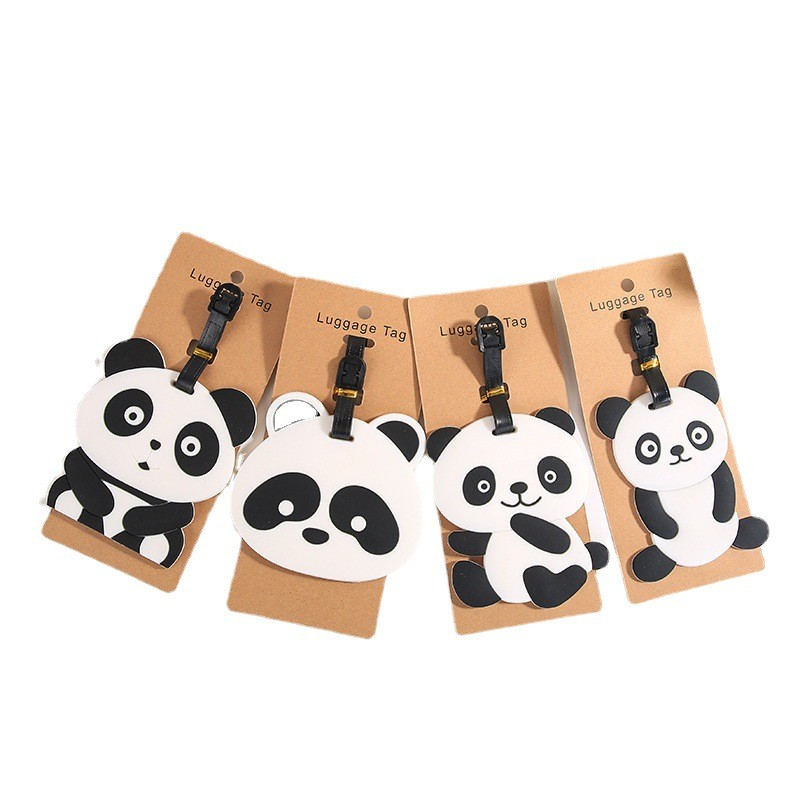 2-Pack Cute Silicone Luggage Tag With Name ID Card for Suitcases Non-Toxic Customized Welcome