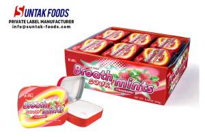 Quality Sour Sweets Sugar Free Candy For Diabetics , Tin Box Round Mint Candy wholesale