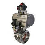 Sanitary Stainless Steel Clamp Butterfly Valve DN50 - 1200 With Multi Position