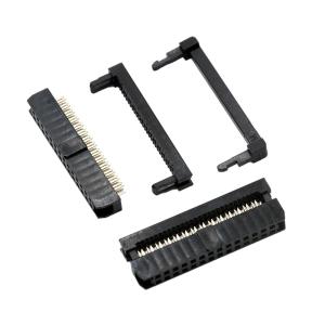 Quality IDC Female 14 Pin Cable Connector Black Color 1.27mm 2.0mm Pitch wholesale