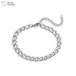 Men Stainless Steel Bracelet , Contemporary Hip Hop Cuban Link Bracelet