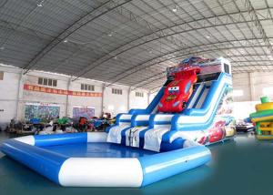 Quality Huge Inflatable Water Parks With Swimming Pool / Kids Water Slide wholesale