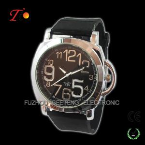 Quality Creative Leather Strap Quartz Wrist Watch colorful band for Man wholesale
