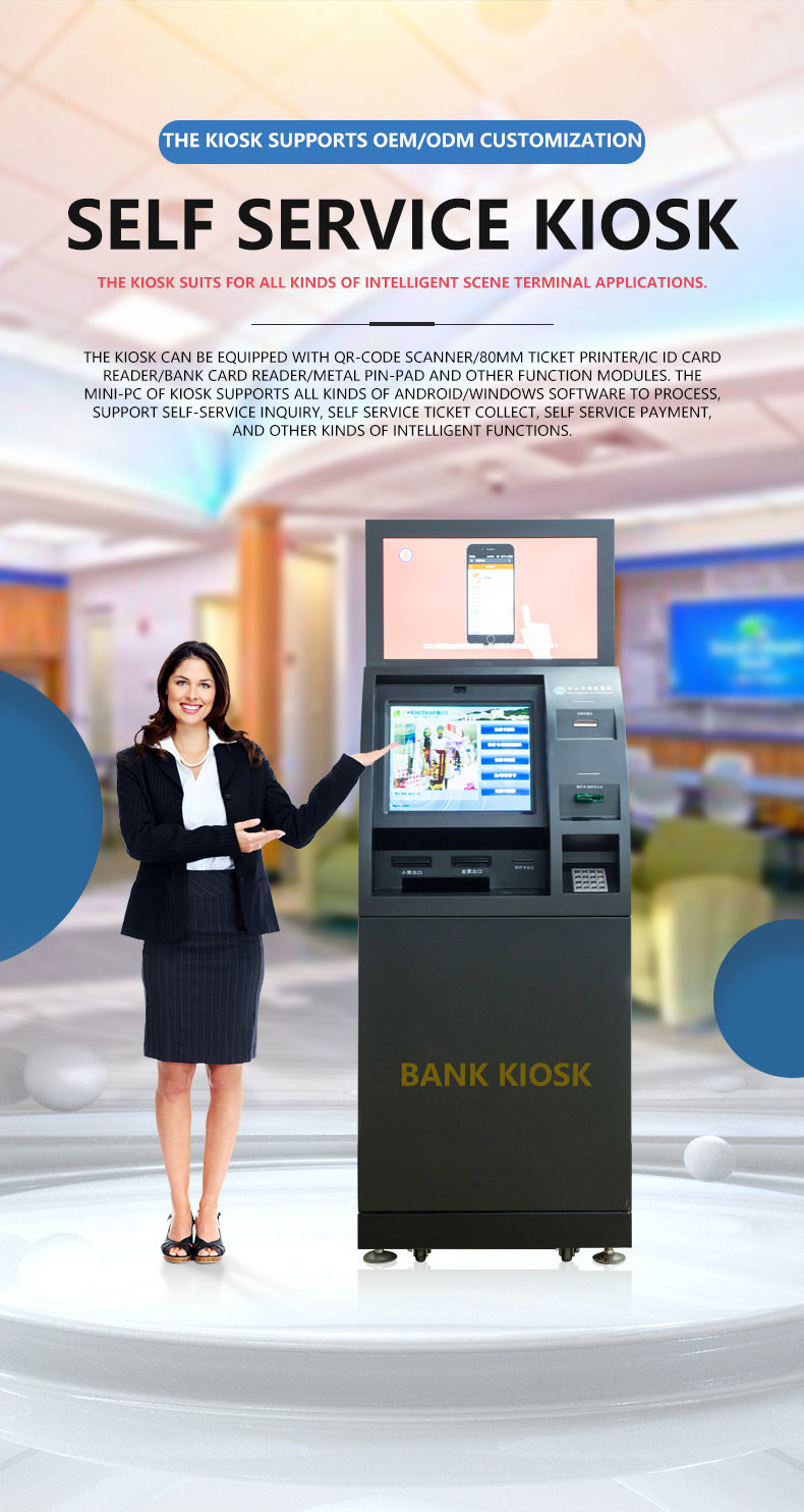 Multifunctional Self Service Financial Kiosk Online bank ATM terminal Multifunction Self Service Kiosk