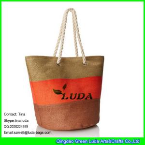 Quality LUDA heavy cord tote bag rope handles paper fabric straw bag wholesale