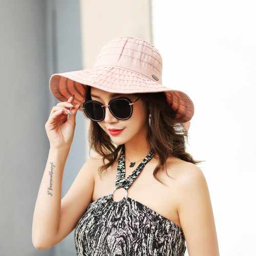 AK17593 fashion sunny beach foldable summer straw hats for womens in stock , promotion cheap hats .