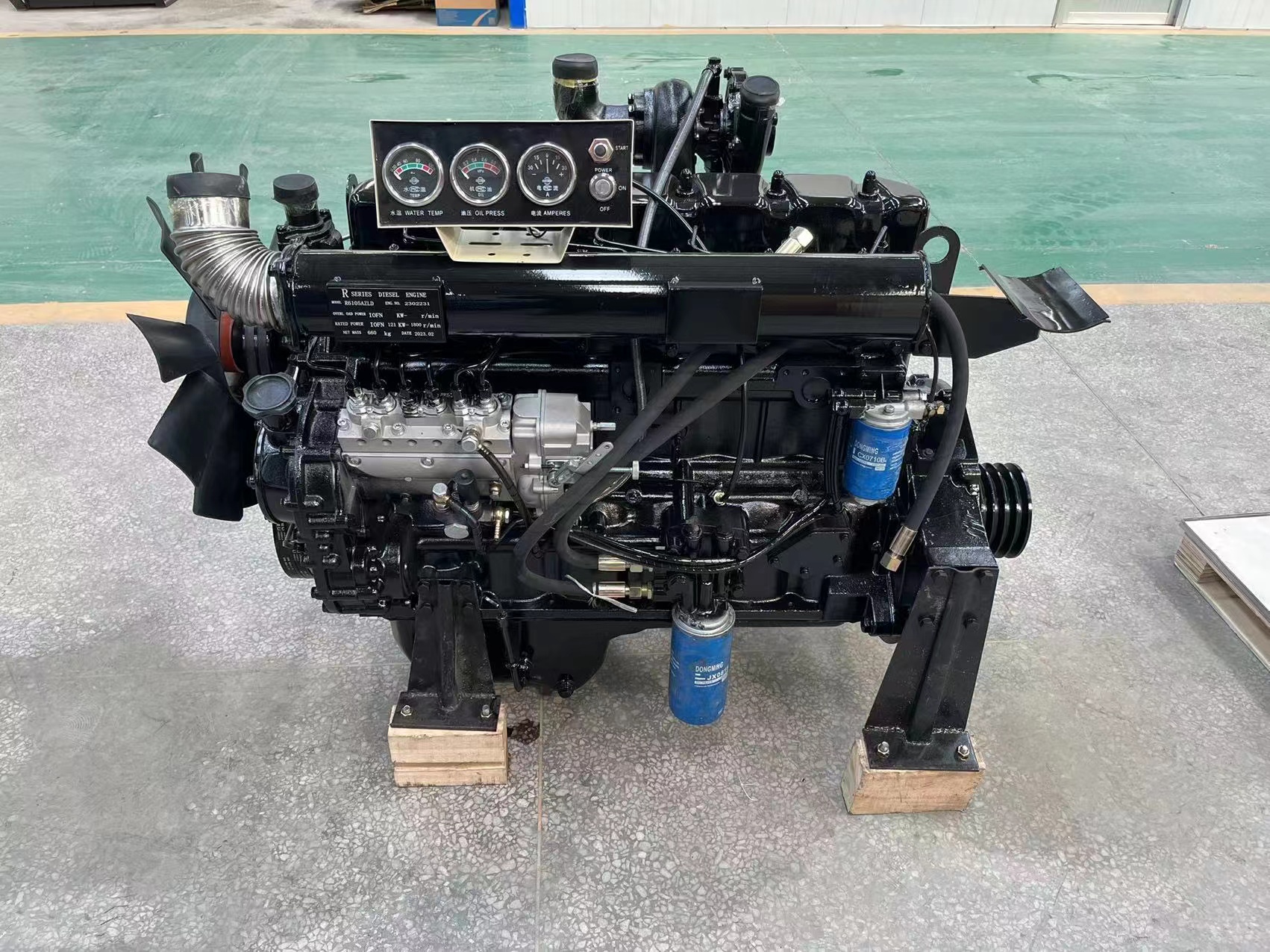 630 Kangte Ricardo R6105AZLD Water Cooled Engine with 56kw/1500rpm Rated Power