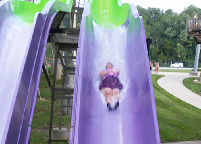 Holiday Resort Spiral / Long Water Slide Adult Commercial Colorful FRP