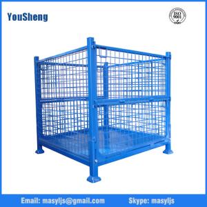 Quality Foldable galvanized metal security metal steel pallet mesh box wholesale
