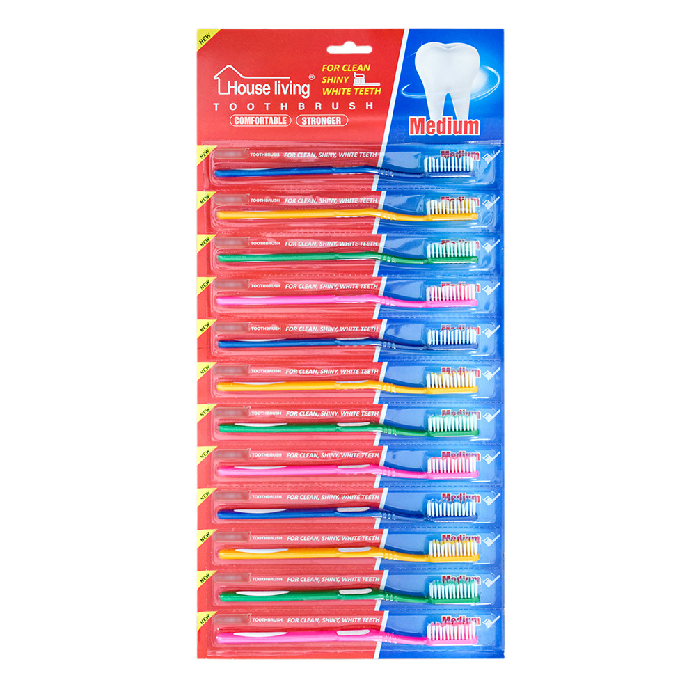 High Quality Medium Bristles Adult Toothbrush Customizable Wholesale Adult Brush
