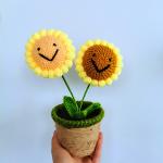 New Creative Luxury Handmade Crochet Knitting Plants Flowers Handicraft Home