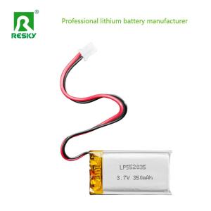 Quality Lithium Ion Battery Cell 502035 3.7v 350mAh Solar Rechargeable Lipo Battery Pack wholesale