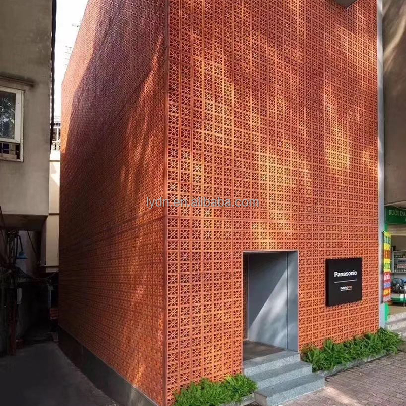 800 Centigrade Heat Insulation Hollow Perforated Clay Bricks for Garden Wall Decorative Construction