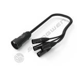 4-Channel 3-Pin XLR Adapter Cable with RJ45 Female Converter Xlr 3 Male Pins to