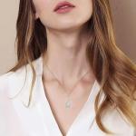 YASVITTI Gemstone Infinity Pendant Necklaces Cubic Zirconia Birthstone Heart 925