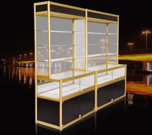 Quality High Titanium Alloy Pharmacy Display Cabinet / Metal Pharmacy Cabinet wholesale