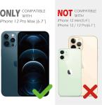 iPhone 12 Pro Max Case with Camera Cover & Kickstand, Duty Military Grade Armor