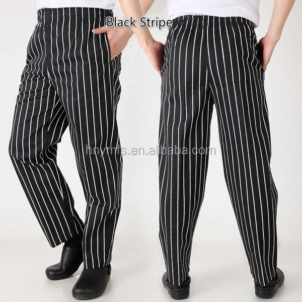 Top Quality Custom Design Workwear Chefs Clothing uniform pants with zipper fly checked chefs pants
