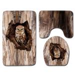 Pets Universal Toilet Lid Cover Bathroom Mat 3 Piece Set Non Slip