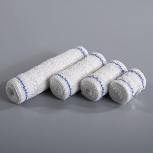 Quality Blue Red White Color Line Medical Cotton Crepe Bandage Elastic Crepe Bandage Spandex Crepe Bandage wholesale