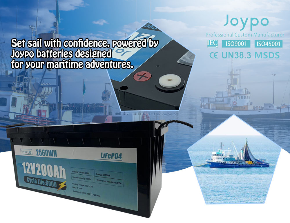 12V Marine Lithium Battery Lightweight High Capacity For Fishing Boat