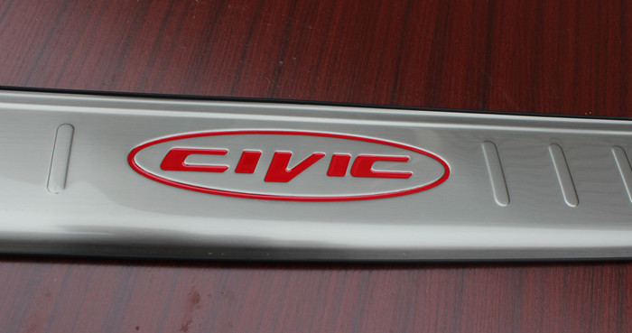 HONDA CIVIC 2016 Tail Gate Door Sill Rear Bumper Stainless Steel Scuff Plate