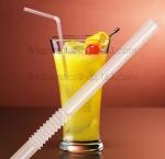Disposable cute plastic white straight drinking straw, PLA individually wrapped