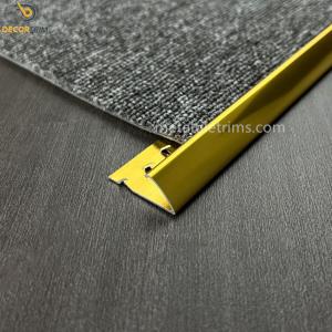Quality Curved Shape Wood Floor Carpet Transition Strip Shiny Gold Aluminum wholesale