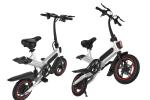 Professional Folding Electric Bicycle Leather Soft Seat Long Service Life CE